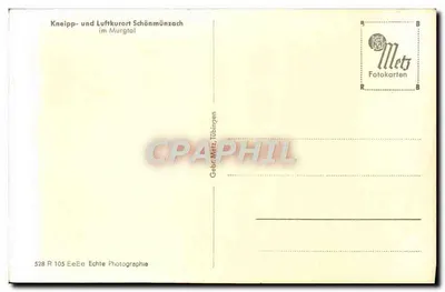 Schönmünzach — kurort wypoczynkowy Kneippa w dolinie Murgtal — wydawca Mets, Tübingen, nr 528 R 105 — Rewers