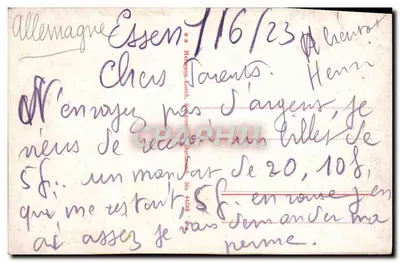 Witten a.d. Ruhr — Hohenstein u. Bergerdenkmal — editor não identificado — Verso