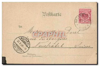 CPA Gruss Vom Hochblauen Bad Schwarzwald — Verso