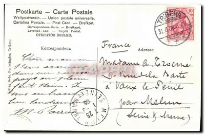 Triberg — vue aérienne — éditeur Geb. Fortwängler, n° de série non visible — Verso
