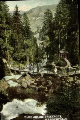 Vista das quedas de Triberg — editor Original-Zigentum Gehr, Rott, Tübingen — n° 38537
