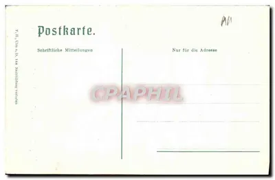 Ulm a.D., parte do Rathaus com relógio astronômico — editor Y.H. Ulm a.D., n° 144 — Verso
