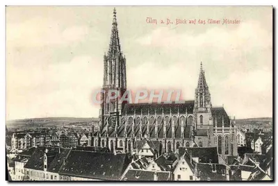 Tübingen — vista do Tübinger Münster — editor R. H. Tübingen