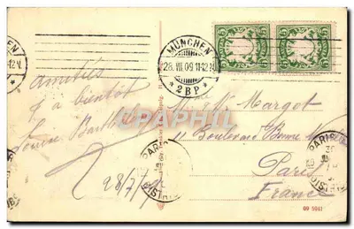 München Rathaus — widok z powietrza — wydawca nieznany — Rewers