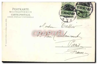 Hamburgo — Elbbrücke — editor: 87 McOYTTOT & NATHER, HAMBURG 1904 — Verso