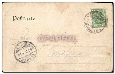 Tarjeta postal antigua Goltzschthal Brucke Gruss Aus Dem Vogtland — Reverso