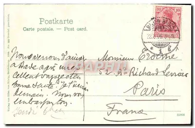 Baden-Baden — vista panorâmica — Vording von Edm. von Knobloch, No. 188 — Verso