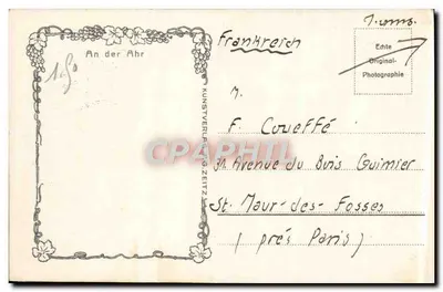 Altenahr - Ruiny zamku Are — Fot. R.G. Zeitz Nr 1347 — Rewers