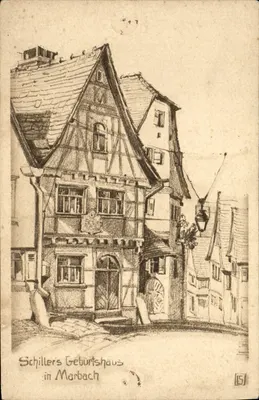 Schiller's Geburtshaus — Marbach — J. Aigner, Hofbuchhöflung, Ludwigsburg, No. 146