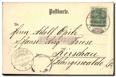 Neubrandenburg — Uitzicht op de poort van Stargard en de kerk van Sint-Maria — Verlag E. Bartkeko — Achterkant