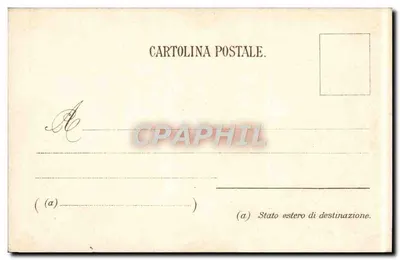 Uitzicht op de plein S. Lorenzo in Genua — uitgever Lit. F. Tensi Milaan — serie-nummer niet zichtbaar — Achterkant