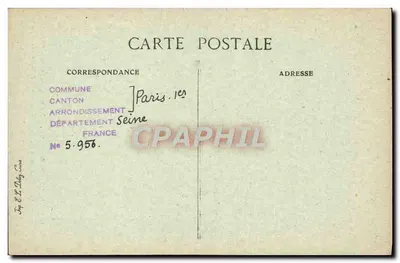 Paris d'antan — Rue des Trois-Visages, antiga rue Jean-L'Éveillé — Coll. L. G. — Verso