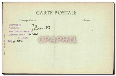 Entrada do Hôtel de Magny — Rue Cuvier, 57 — Paris d'autrefois — Verso
