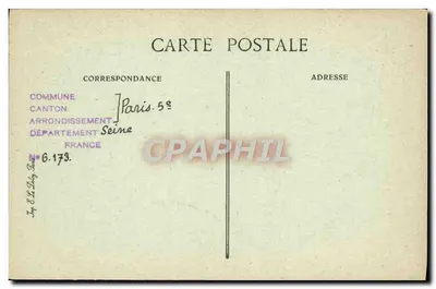 Paris d'autrefois — Presbytère da Igreja Saint-Médard, Rue Daubenton, 39 — Éditeur E. Le Duing, n° 138 — Verso
