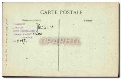 Rua Descartes, 30 — Presbiterio da Igreja Saint-Étienne-du-Mont, antiga residência do duque de Orléans, filho do Regente e avô de Philippe Égalité — Paris de outrora — Verso