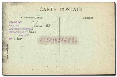 Paris d'antan — Rue du Mont-Cenis, 22, antiga rue Saint-Denis — A casa de Bérlioz, onde ele morou por volta de seus trinta anos — editor Paris d'antan, n° 189 — Verso