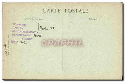 A tumba do primeiro prefeito de Montmartre — Rue du Mont-Cenis, Paris — editor E. Le Delet, n° 6.307 — Verso