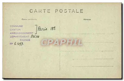 Parijs - Vieux-Montmartre — Rue de l'Abreuvoir, datum van de 17e eeuw — J. H. n° 038 — Achterkant