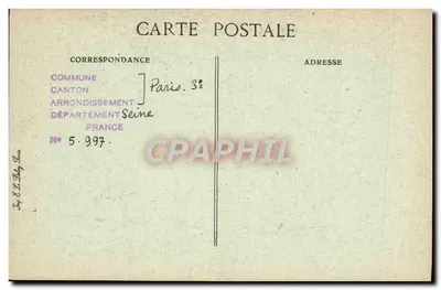 Parigi un tempo fa — Hotel Thomas de Lisle, Presidente del Gran Consiglio (XIII secolo) — Editore B.P.D. n°184 — Verso