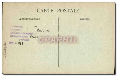 Torre de Jean-sans-Peur — Rue Étienne-Marcel, Paris — Editor J. & H. Dufay, Paris, n° 181 — Verso