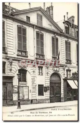 Hotel construído pelo Conde de Montrésor — Rue de Turenne, 54 — Paris de outrora