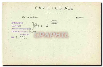 Hotel construído pelo Conde de Montrésor — Rue de Turenne, 54 — Paris de outrora — Verso