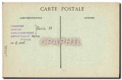 Paris antigamente — Rue de Normandie (aberta em 1696) — Velha casa baixa perto da rue Saintonge — B.D. n° 187 — Verso