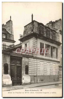 Paris no passado — Hotel de Puscher no século XVII, Rue d'Anteuil, 16 — B.D. / Graphphil