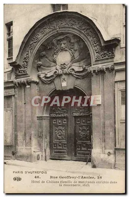 Hôtel de Châlons — Rue Geoffroy-l'Asnier, 26 — Paris d'autrefois, n°46