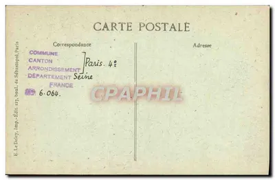 Hôtel de Châlons — Rue Geoffroy-l'Asnier, 26 — Paris d'autrefois, n°46 — Verso