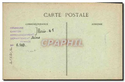 Paris d'outro tempo — Velha casa da ruela Montparnasse no século XVIII — B.D. n°116 — Verso