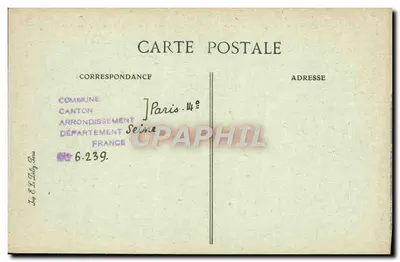 Paris d'autrefois — Boulevard du Port-Royal, 111, Restos do Mosteiro dos Capuchinhos (Hospital Real fundado em 1610) — Colaboração documental de Maussang, n°134 — Verso