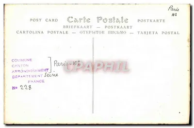 Paris Antigo — Rua Saint-Denis sob Luís XVI, Igreja das Filhas de Saint-Chaumont — N.D. 1902 — Verso
