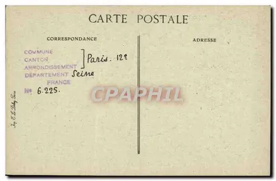 Entrada d'água na barreira de Bercy — Quai de la Râpée, 10 — Paris d'autrefois — B.P.D. — Verso