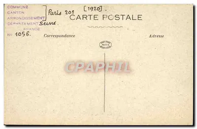 Rue Pelleport, 2 — Petite maison de l'ancien village de Charonne — Paris d'autrefois — Verso