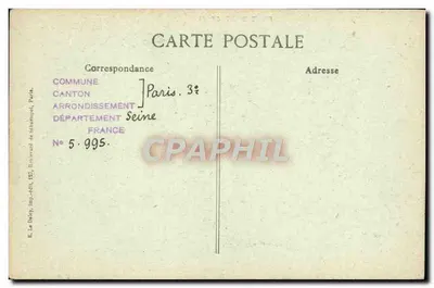 Paryż dawniej — Hotel de Vendôme, Rue Béranger, 5 — R. Le Déléry, wydawca, 1887 — Rewers