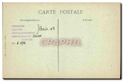 Rue des Blancs-Manteaux — Zaniedbany stary przepust — Paris d'autrefois, n°163 — Rewers