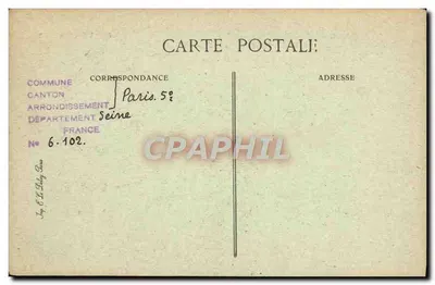 Quai de la Tournelle, 57 — Hotel diante do portal de Nesmond — Paris de outrora — Verso