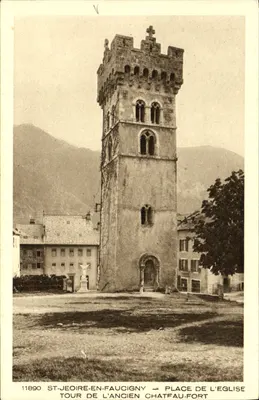 St-Jeoire-en-Faucigny — Torre do antigo castelo-forte — editor Braun, série 11890