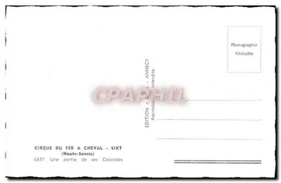 Circo del Fer à Cheval - Alta Saboya — Una parte de sus cascadas — Edición Gil - Annecy, n° 6337 — Reverso