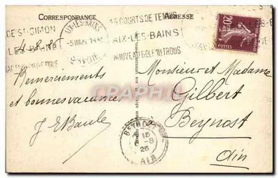 Aix-les-Bains — El Gran Puerto — LL — Reverso