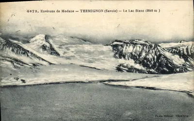 Arredores de Modane — Termignon (Savoia) — O Lago Branco (3040 m) — Foto Grimal, Chambéry