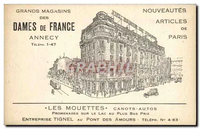 Lago de Annecy — Carta postal ilustrada com relevo e nomes de lugares — Editor: Sur les Bois, n° 315 — Verso
