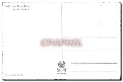 O Mont-Blanc visto de Genebra — Éditions Jaeger, n° 7055 — Verso