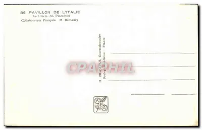 イタリア館 — パリ国際博覧会1937年 — CHIAPATI, 販売代理店 — 裏面