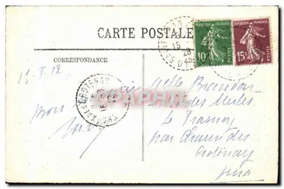 Stare Compiègne — Wieś Saint-Jean-en-Bois w lesie — Decelle, Compiègne — Rewers