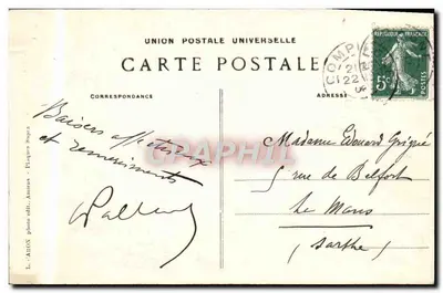 Amiens — Katedra z lotu ptaka — L. C. n°101 — Rewers