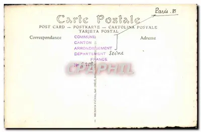 Stary Paryż — Port Neuilly i Arc de Triomphe w 1840; po lewej: Hipodrom — ND. PHOT. — Rewers