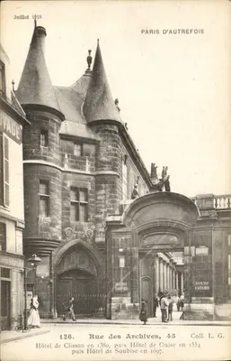 Hotel de Clisson depois Hotel de Guise — Rue des Archives, 45 — Paris d'autrefois, Coleção L. G.
