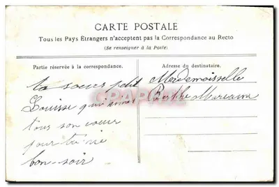 Fiolet w słoiku — widok Panthéonu w Paryżu — wydawca nieznany, nr 1 — Rewers